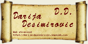 Darija Desimirović vizit kartica